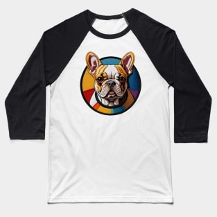 Rainbow Frenchie Embroidered Patch Baseball T-Shirt